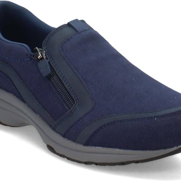 Women's Thallow2 Sneaker Micro Suede Leather Low Heel Side Zip Travel Shoes - Picture 2 of 8